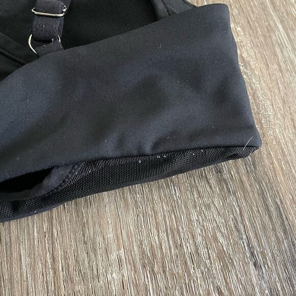 Gymshark Women's Black Stretch Mesh Layer Sports Bra - Picture 5 of 9